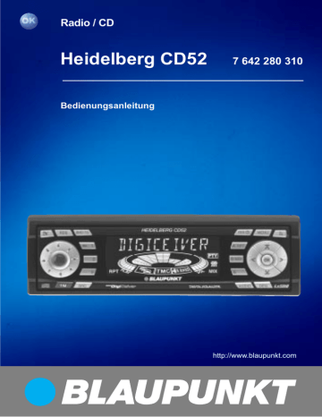 Blaupunkt HEIDELBERG CD52 Bedienungsanleitung | Manualzz