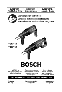 Bosch 11255VSR Manual Owner s manual User manual manualzz