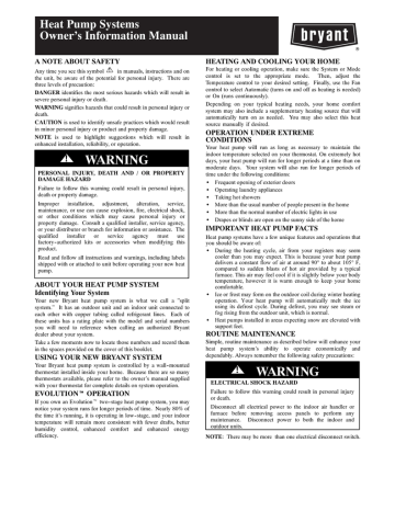 Bryant 286B Evolution™ 2-Stage Heat Pump Information Manual | Manualzz