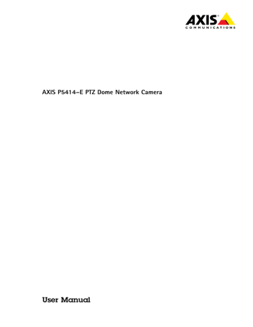 Axis Communications P5414-E Security Camera User manual | Manualzz
