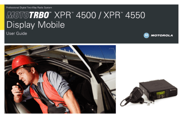 Motorola MOTOTRBO XPR 4550 User guide | Manualzz