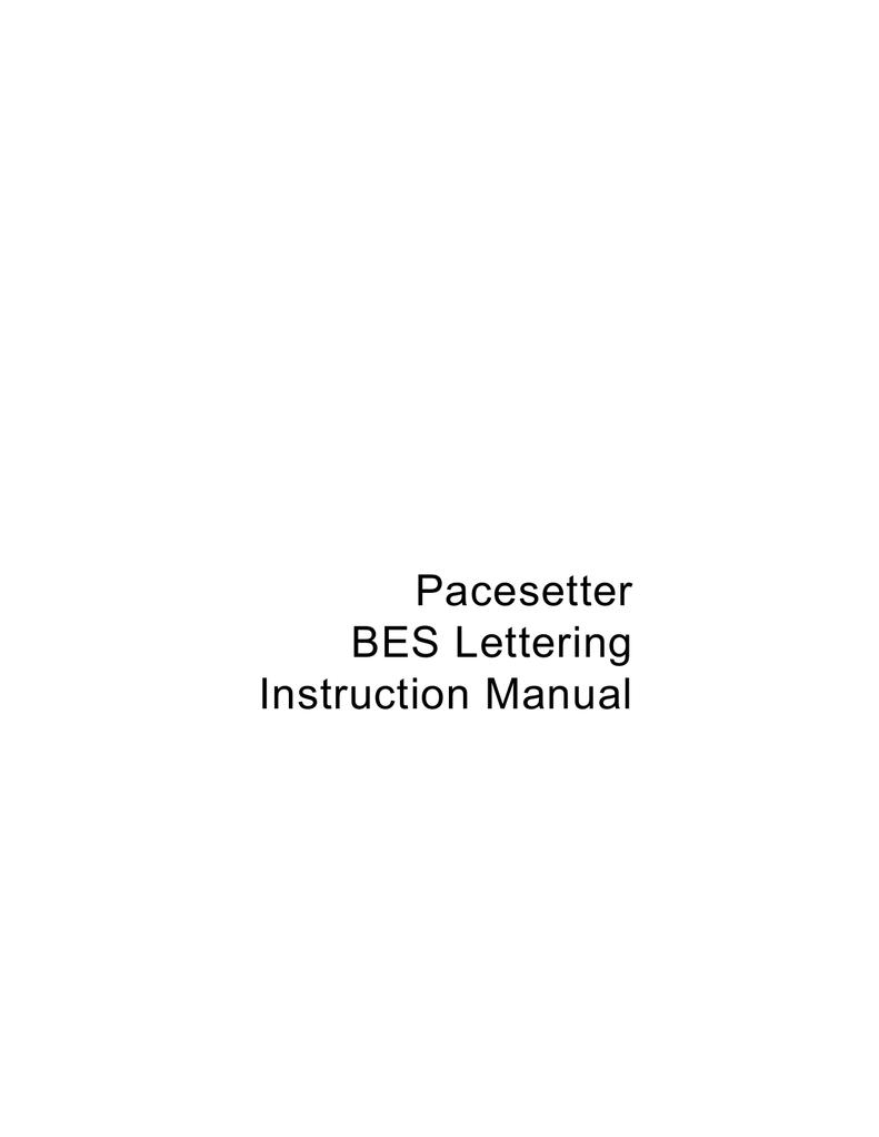 Brother BES Lettering Instruction manual | Manualzz