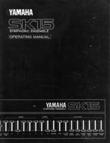 Yamaha SK15 Owner's manual | Manualzz