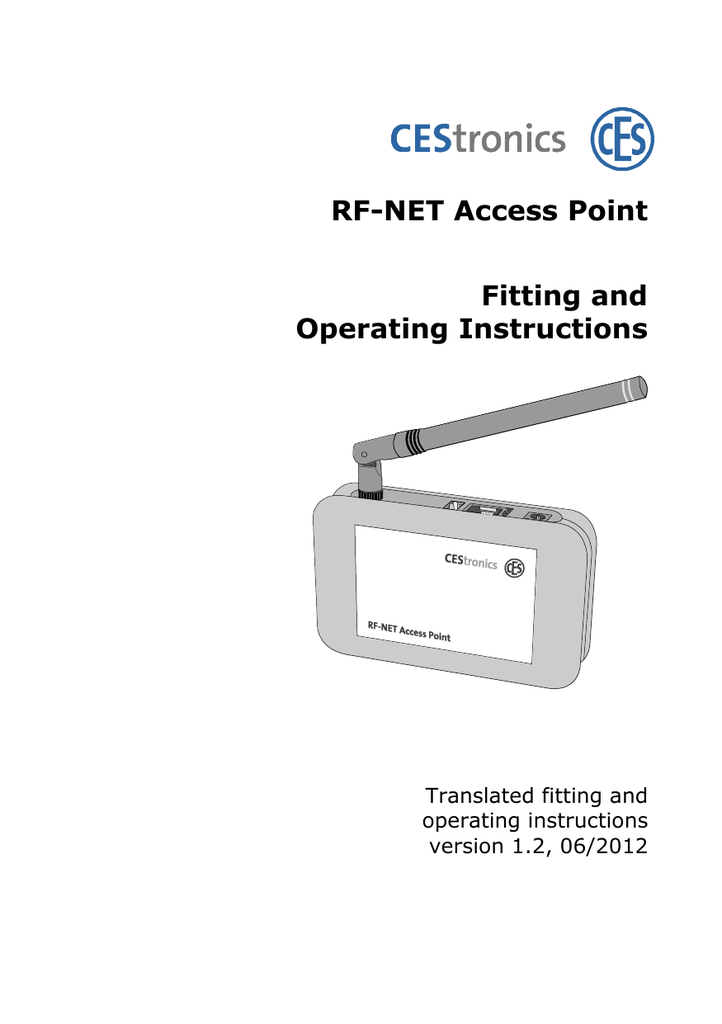 Ces Rf Net Operating Instructions Manualzz