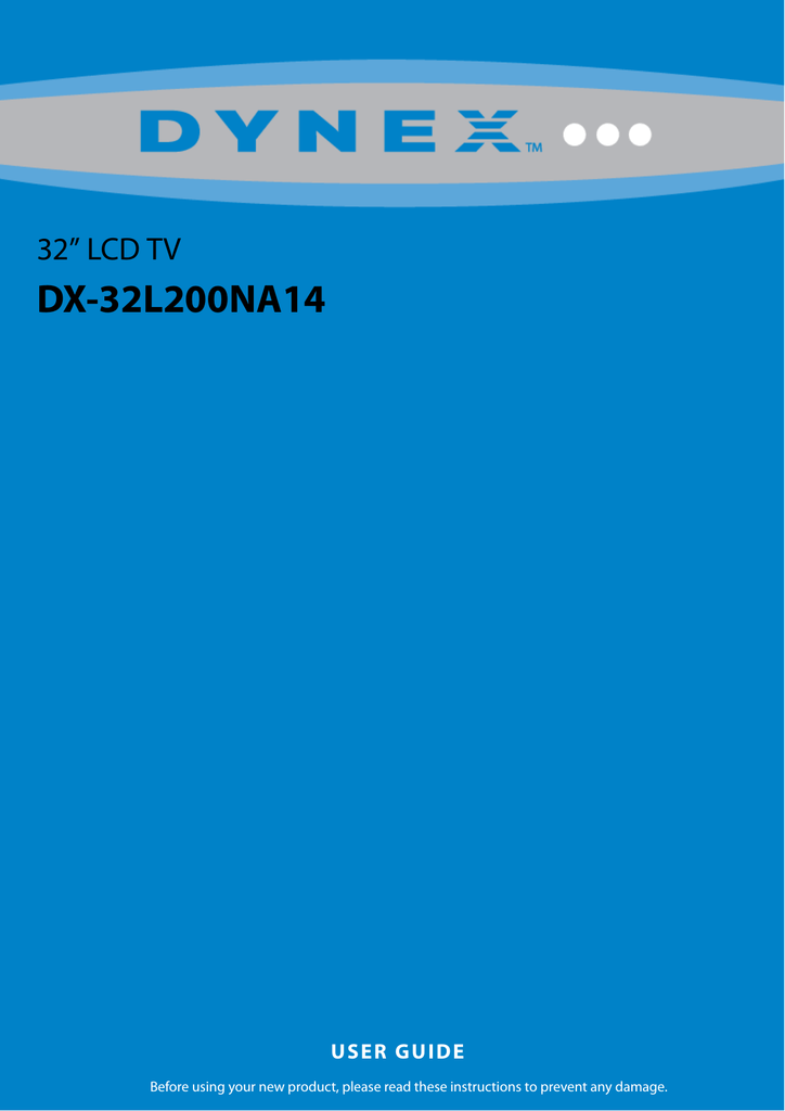 User manual Dynex DX32L200NA14 User guide Manualzz
