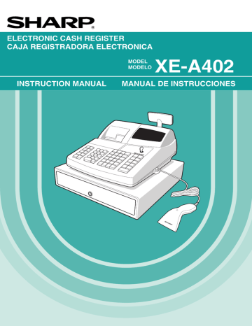 OPERATOR MAINTENANCE. Sharp XE-A402, XEA402 | Manualzz