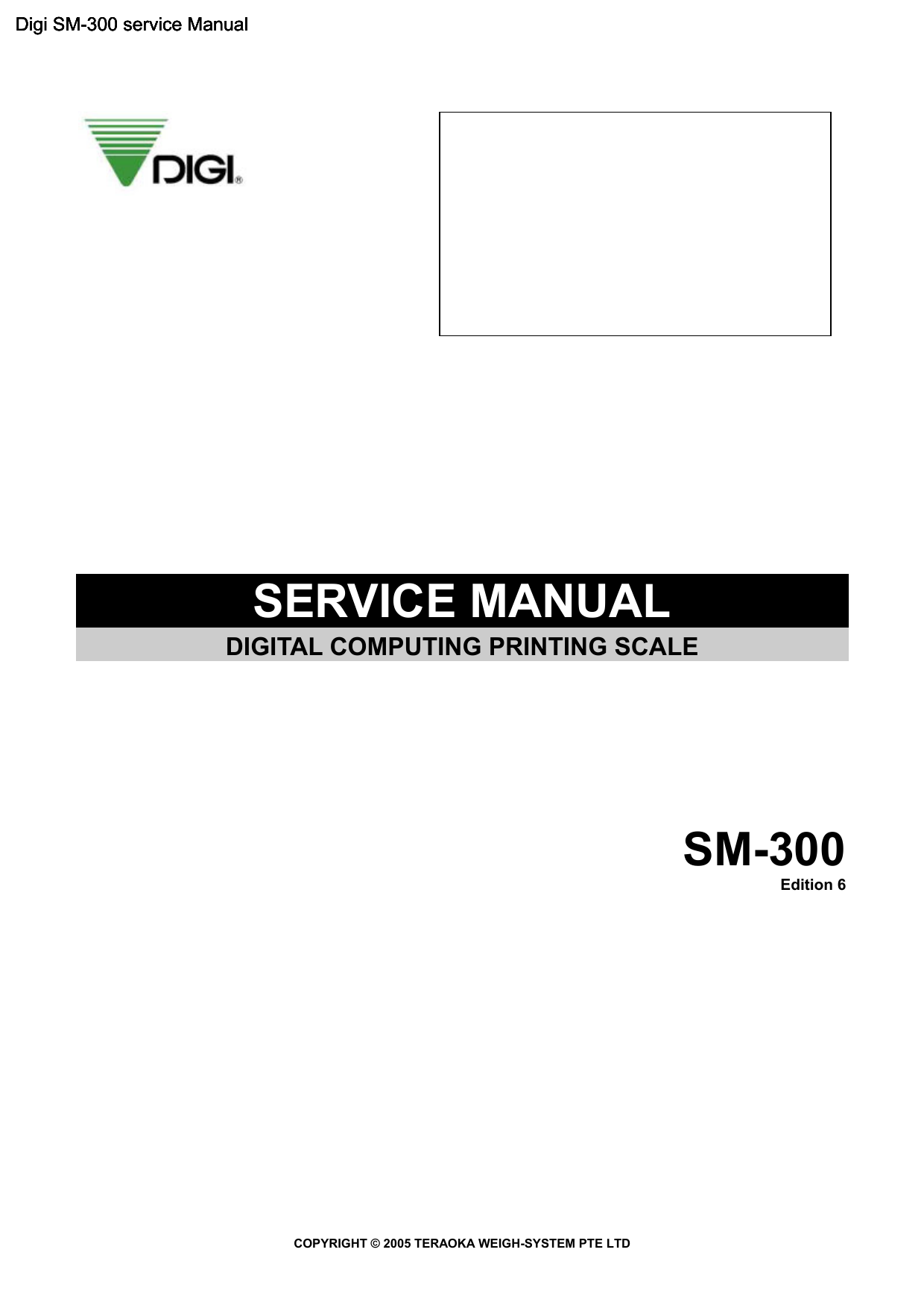 Digi Sm 300 Service Manual The Checkout Tech Manualzz