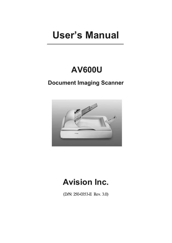 AVISION AV600U SCANNER ISIS WINDOWS 7 X64 TREIBER