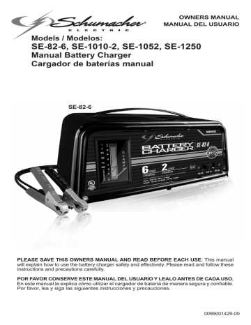 Schumacher Electric SE-1010-2, SE-70MA, SE-1275A, SE-5212A, SE-1052, SE50,  SE-1250,