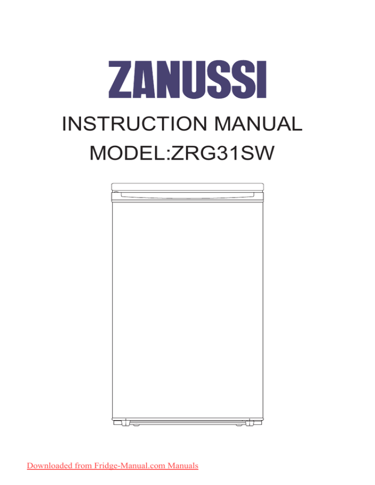 Zanussi Freezer User manual Manualzz