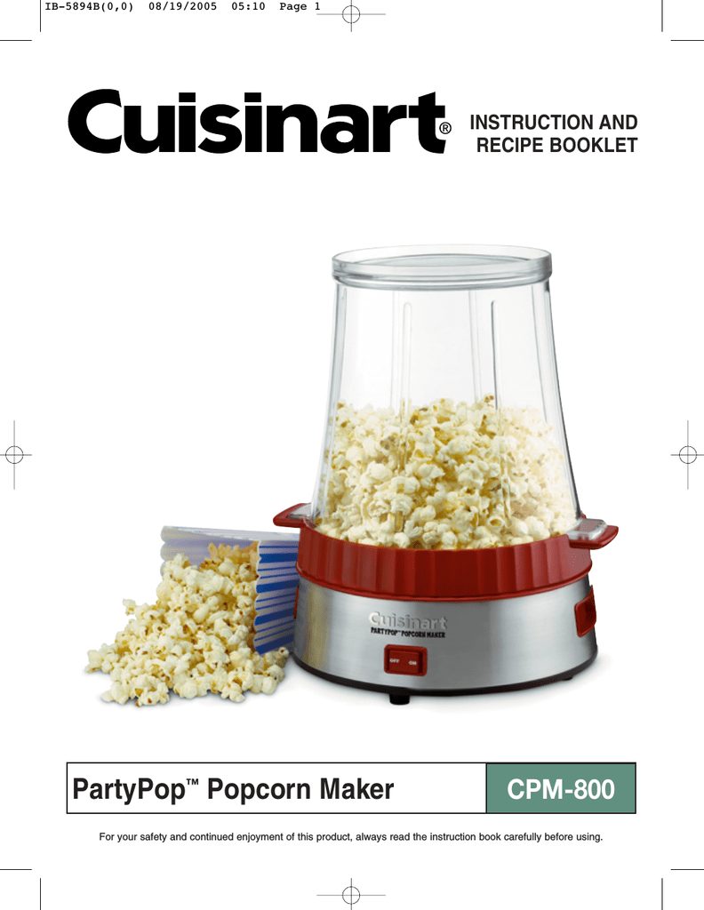 Cuisinart CPM-950 EasyPop Plus Flavored Popcorn Maker