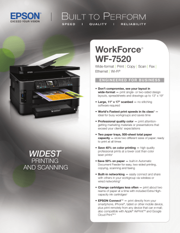 Epson | WorkForce WF-2010W | User Manual | WorkForce WF-7520 Brochure ...