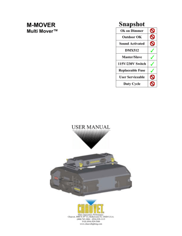 Chauvet M-Mover User manual | Manualzz
