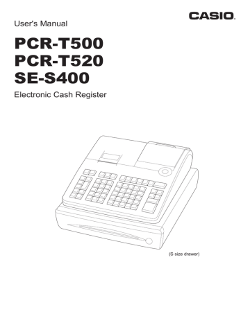 Casio PCR-T520, PCR-T500 / PCR-T520 / SE-S400 User manual | Manualzz