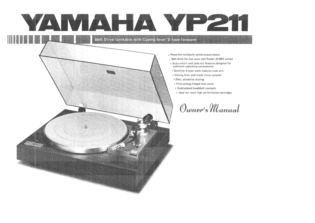 Service manual for Yamaha YP-B4 and YP-211 turntable on 1 cd in pdf format 