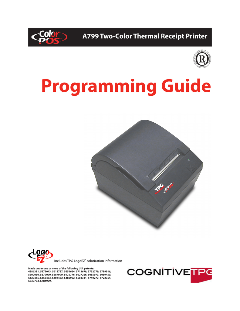 CognitiveTPG A799 Instruction manual
