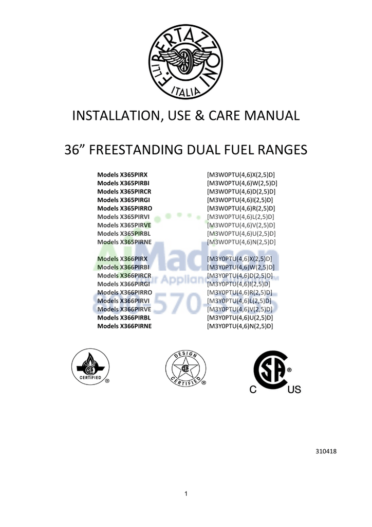 Bertazzoni Serial Number Location