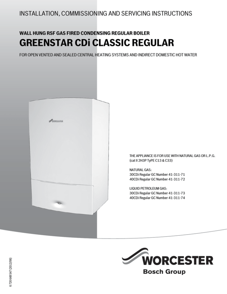 Greenstar 30i Instruction Manual