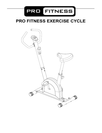 Pro Fitness EXERCISE CYCLE Instruction manual | Manualzz