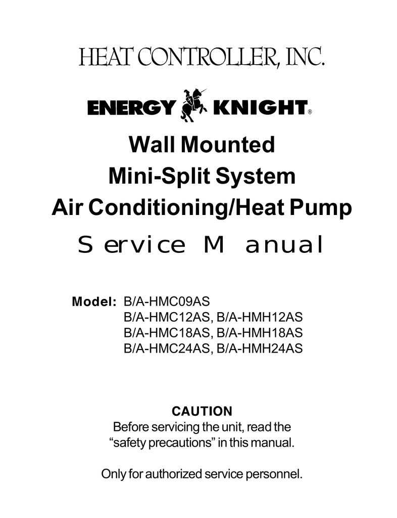 Energy Knight 920 Rg Air Conditioner Owner S Manual Manualzz