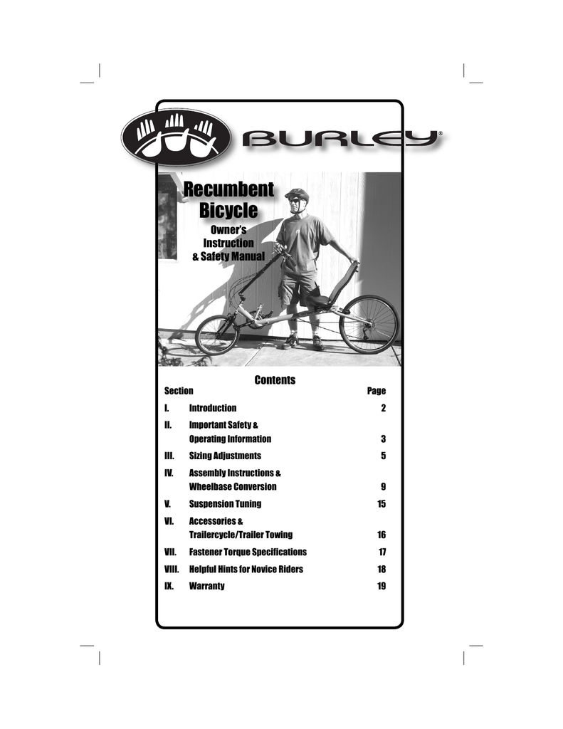 burley recumbent bike