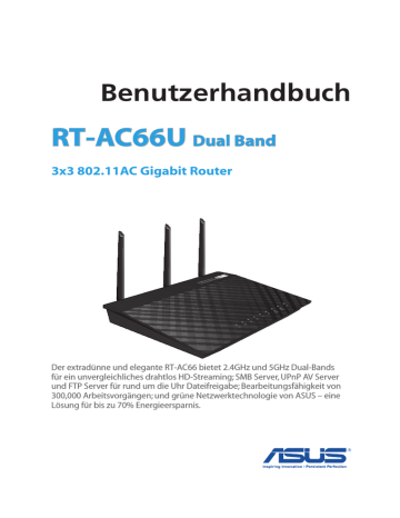 Asus RT-AC66U 4G LTE / 3G Router User's Manual | Manualzz