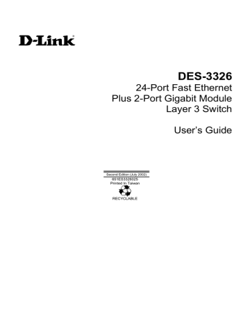 D-Link DES-3326 Switch User`s guide | Manualzz