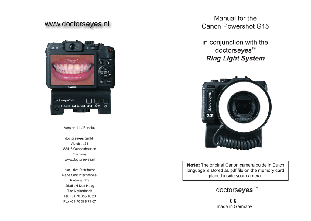 Canon Powershot G15 User Guide Manualzz