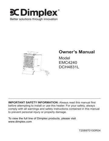Dimplex EMC4240 El manual del propietario | Manualzz