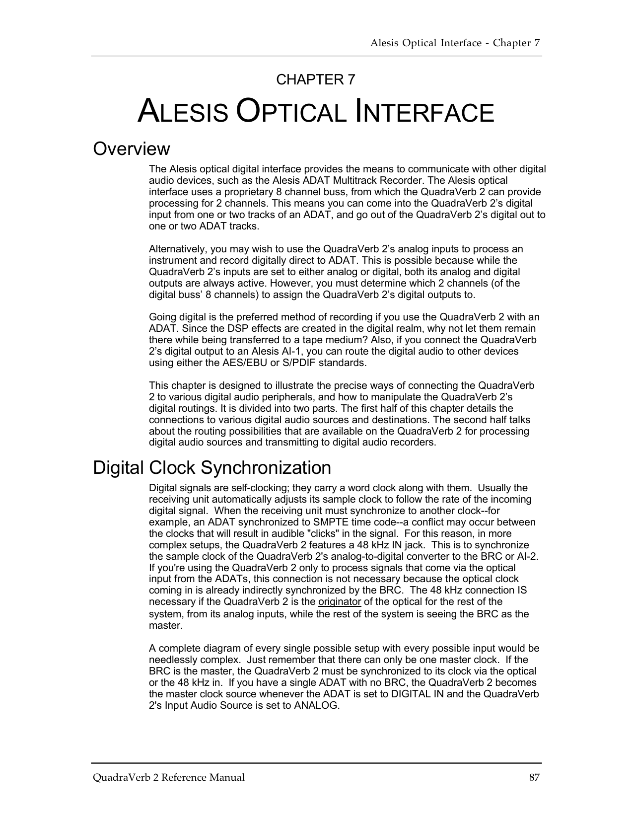 Alesis Quadrasynth User Manual Manualzz