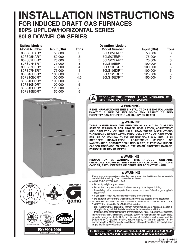 Ruud Furnace Blink Codes Chart