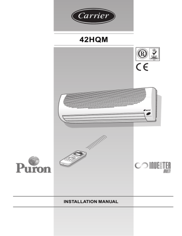 Carrier 42HQM Installation manual | Manualzz