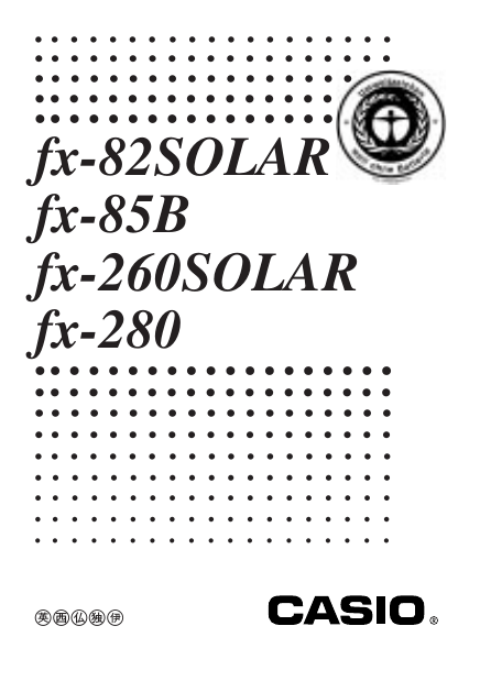 Casio fx-82SOLAR Calculator Manual de usuario | Manualzz