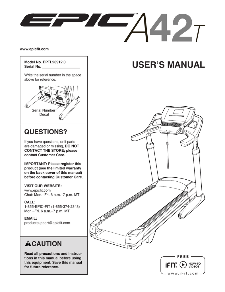 Epic discount a42t treadmill