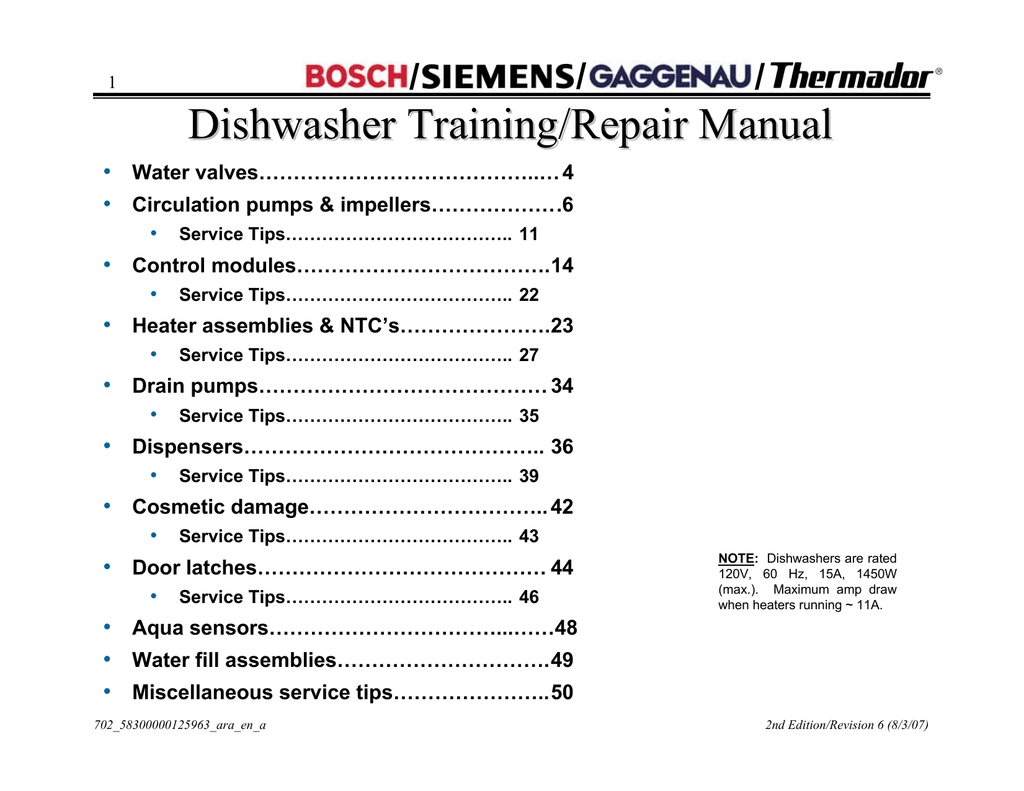 Bosch Shx33a Repair Manual Manualzz