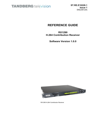 Ericsson RX1290 User guide | Manualzz