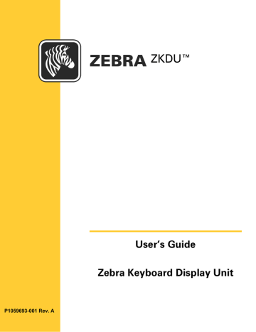 Zebra ZKDU User`s guide | Manualzz