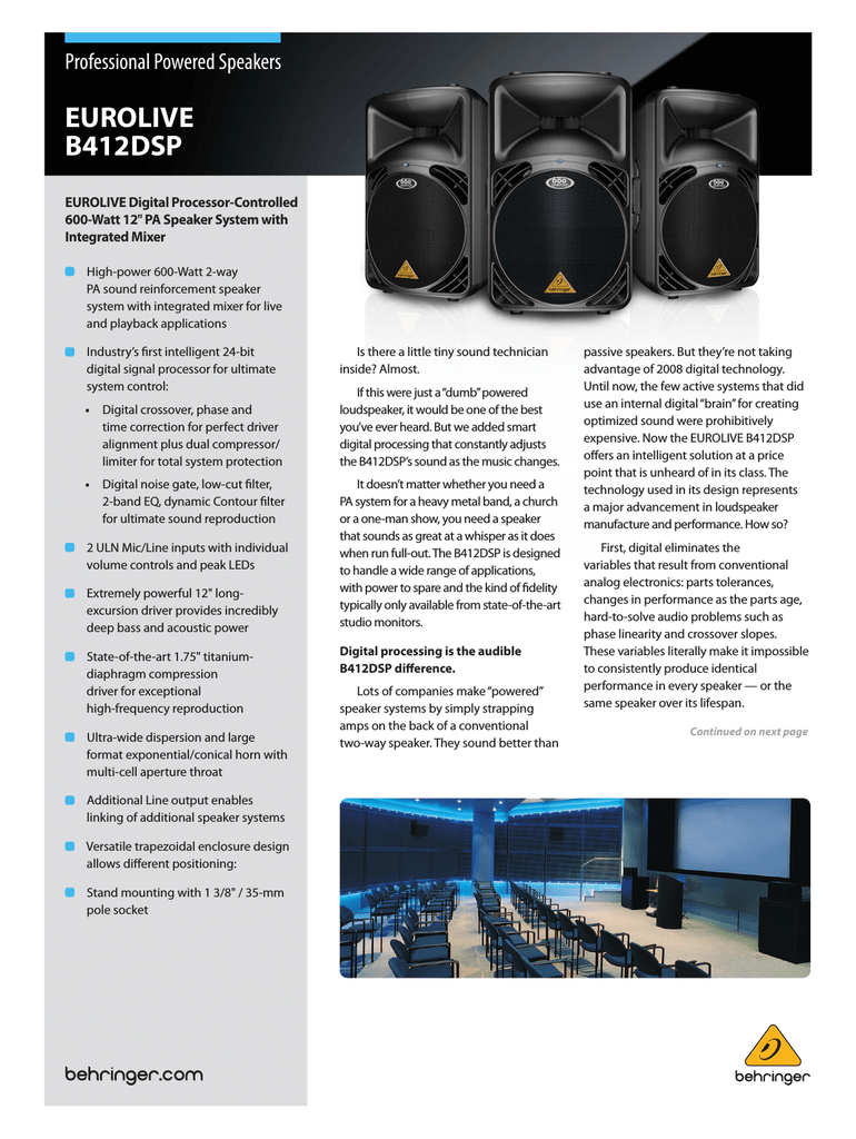 behringer eurolive b412dsp
