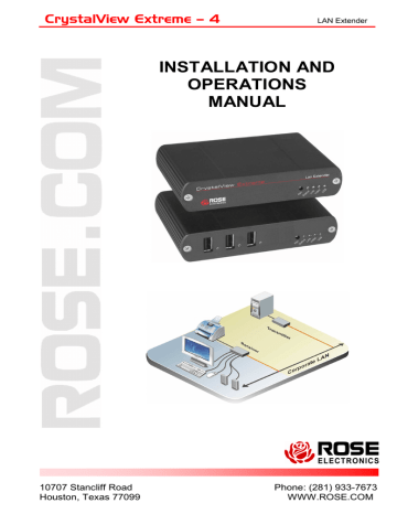 Rose electronics CrystalView Extreme - 4 Instruction manual | Manualzz
