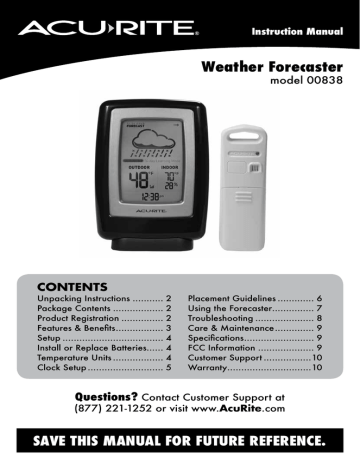 AcuRite Weather Station Instruction manual | Manualzz