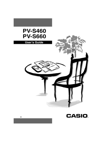 Casio PV-S460 manual | Manualzz