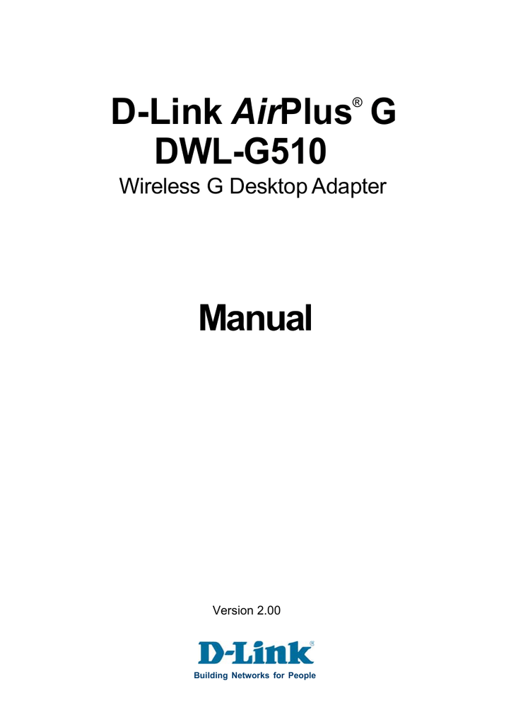 dwl g510 driver windows 7