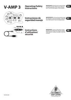Behringer V Amp 3 Quick Start Guide Specification User Manual Manualzz Com
