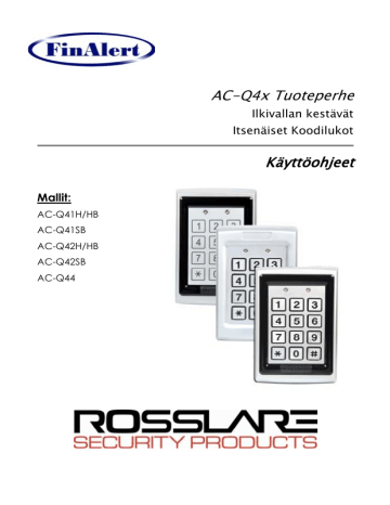 AC-Q4x Family, Installation and user Manual - Tuotteet - Fin | Manualzz