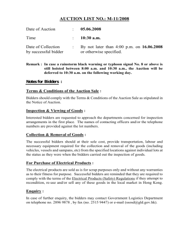 Auction List No M 11 08 Manualzz