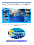 Above Ground Pool Moving Guide