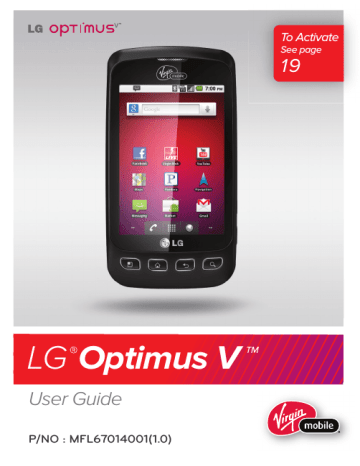 Virgin LG Optimus Elite User guide | Manualzz