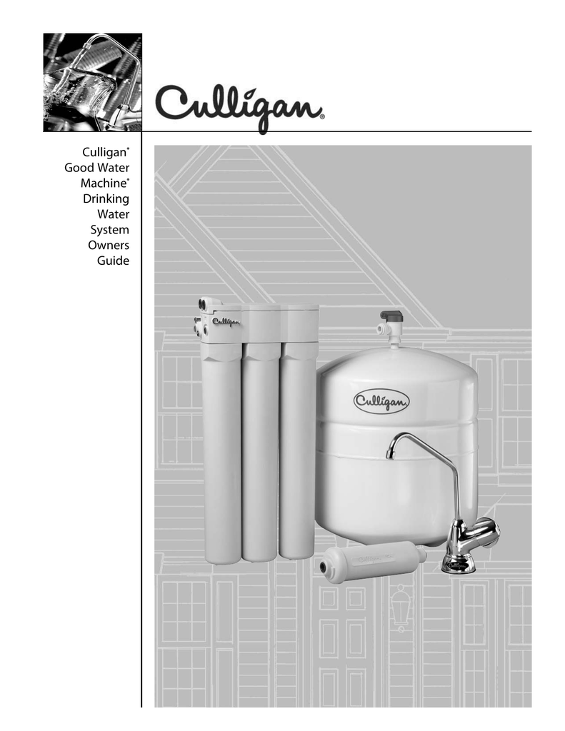 Culligan Goodwater Machine Drinkingwater System Specifications