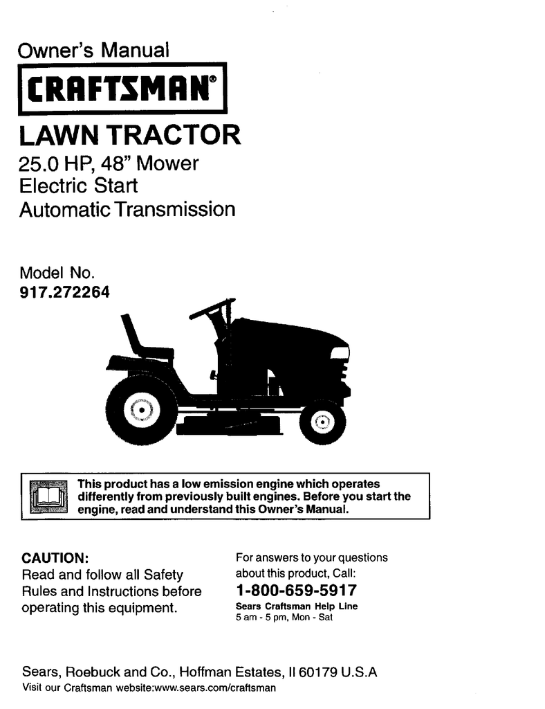 Craftsman 917.272264 Owner`s manual | Manualzz