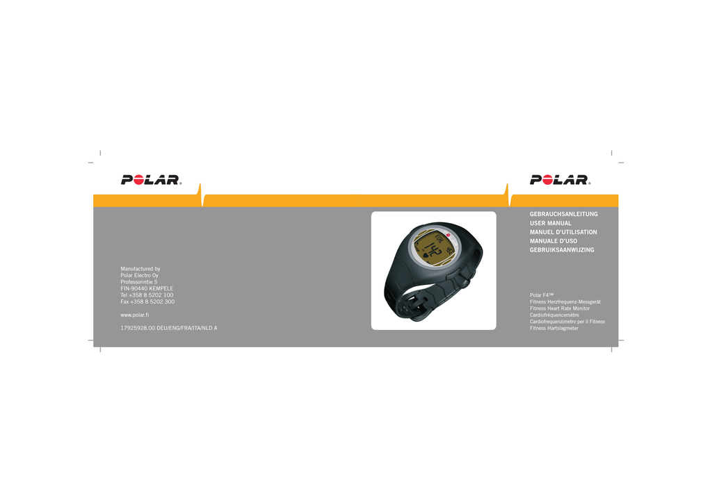 polar electro f4 user manual manualzz manualzz